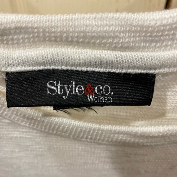 Style & Co Lace Hem Tunic Sweater Size Large - Picture 4 of 5